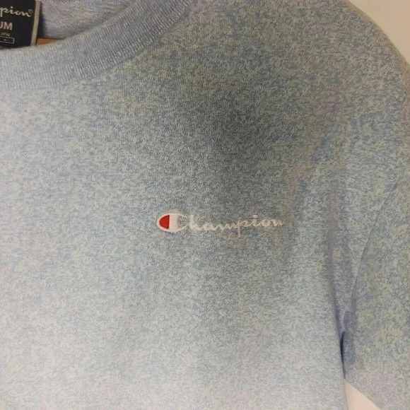 Champion Blue Heathered Print Crop Top Women's Size M - Picture 3 of 7